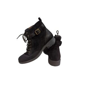 Austin Trading Company Women's Combat Boots Lace Up  Black 9M Punk Goth